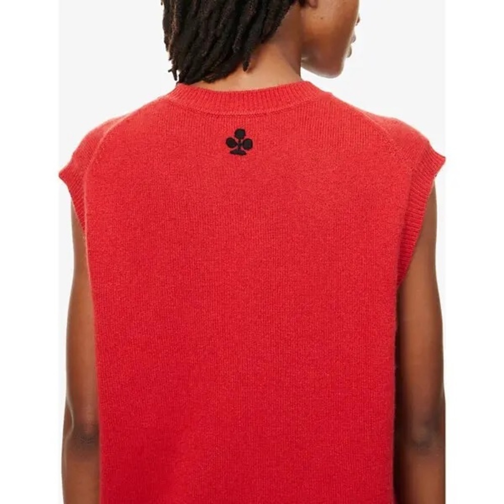 Reformation x Shrimps V-neck sleeveless cashmere blend knitted vest Size Small - Picture 4 of 9